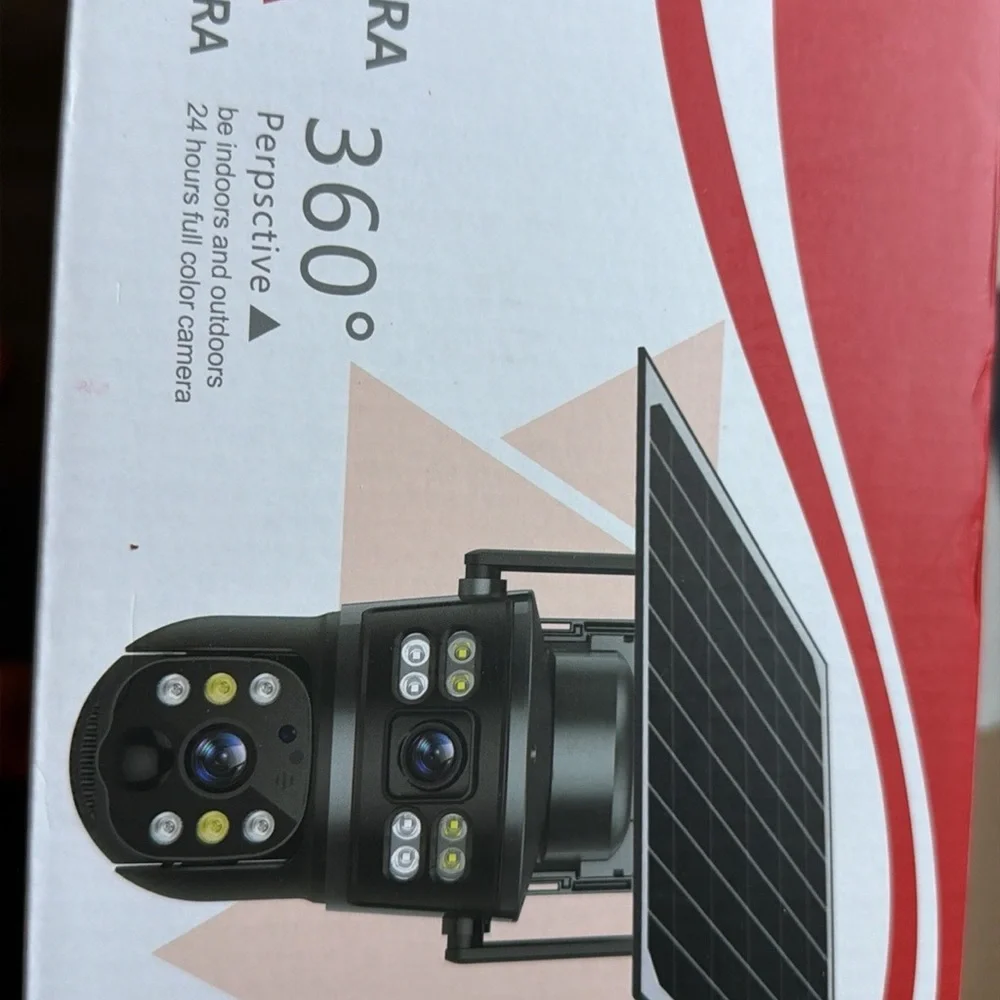 4G LTE Outdoor Security Camera with Solar Panel - Black